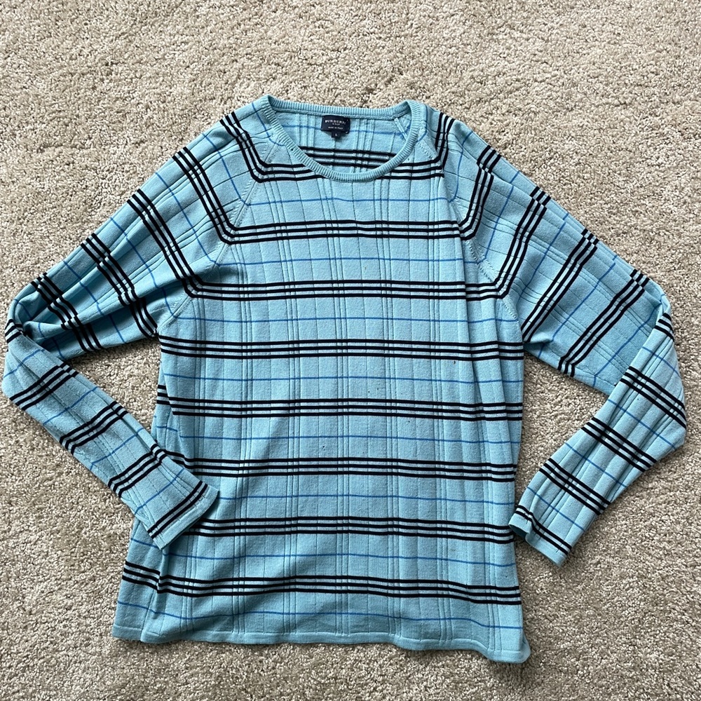 Burberry mens L authentic sweater merino wool